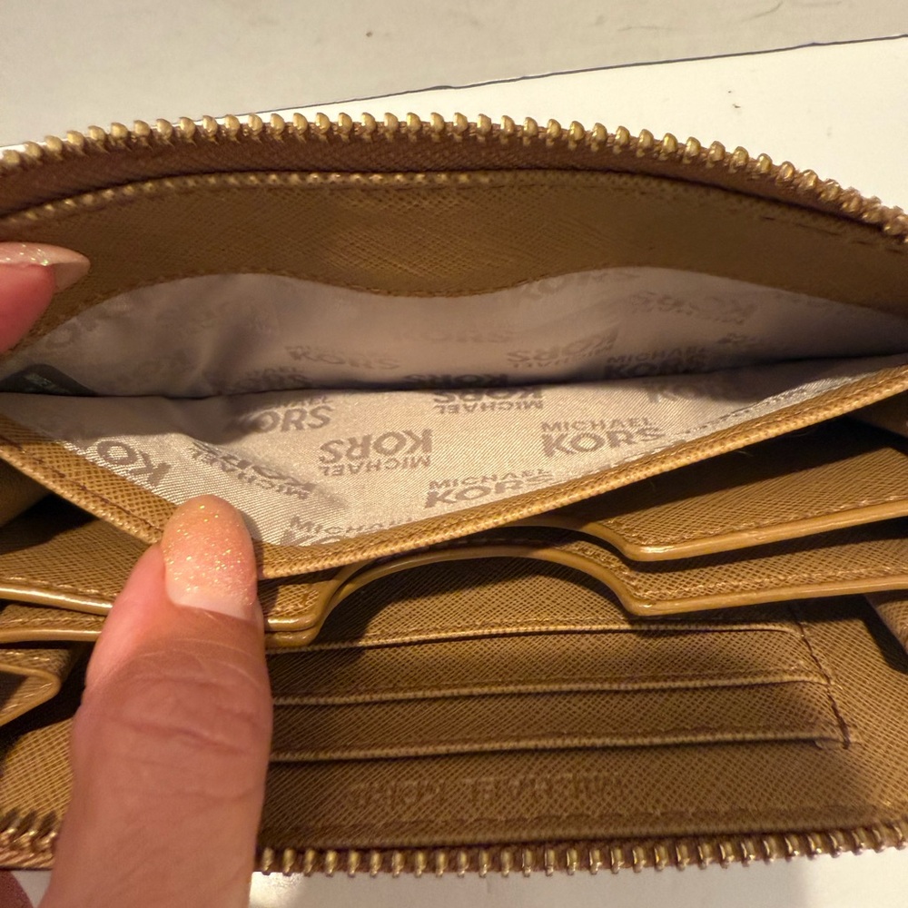 Euc Michael Kors Brown Python Snake Print Wallet - image 6